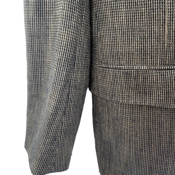 Host Pick Union Made Evan Picone Wool Check Two Button Vintage Blazer Jacket - Picture 6 of 10